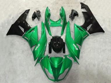 Compra Carenados Moto Kawasaki ZX6R 2009-2012 - Verde Negro Brillante Blanco Ninja
