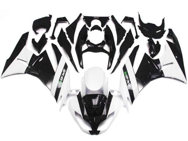 Compra Carenados Moto Kawasaki ZX6R 2009-2012 - Blanco Negro Brillante