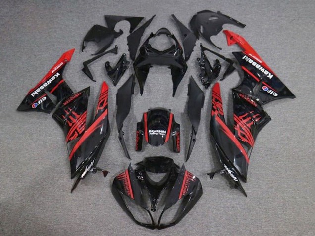 Compra Carenados Moto Kawasaki ZX6R 2009-2012 - Negro Brillante Rojo Monstruo
