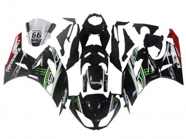 Compra Carenados Moto Kawasaki ZX6R 2009-2012 - Negro Brillante Blanco Verde Rojo Elf Monstruo