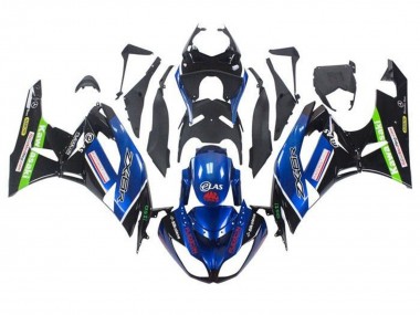 Compra Carenados Moto Kawasaki ZX6R 2009-2012 - Azul Negro Brillante Rojo Verde