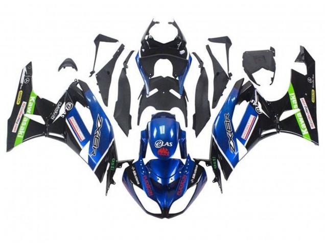 Compra Carenados Moto Kawasaki ZX6R 2009-2012 - Azul Negro Brillante Rojo Verde