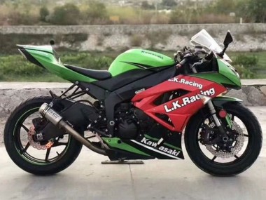 Compra Carenados Moto Kawasaki ZX6R 2009-2012 - Verde Rojo Negro Blanco L.K. Carrera