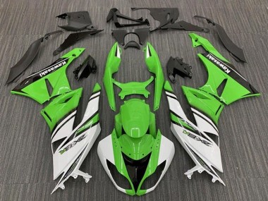 Compra Carenados Moto Kawasaki ZX6R 2009-2012 - Verde Blanco Negro Raya