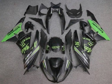 Compra Carenados Moto Kawasaki ZX6R 2009-2012 - Negro Mate Verde Monstruo