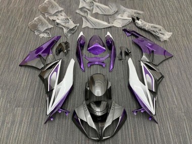 Compra Carenados Moto Kawasaki ZX6R 2009-2012 - Púrpura Blanco Plata Negro