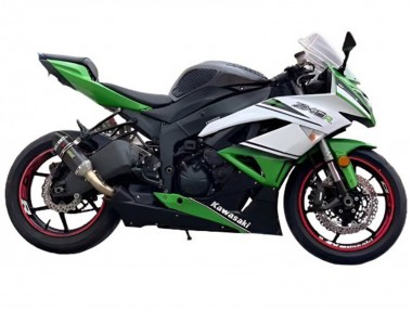 Compra Carenados Moto Kawasaki ZX6R 2009-2012 - Blanco Verde Negro