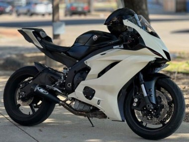 Compra Carenados Moto Kawasaki ZX6R 2013-2018 - Crema Blanco Negro Mate