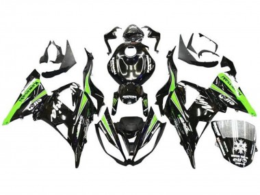 Compra Carenados Moto Kawasaki ZX6R 2013-2018 - Negro Brillante Verde Blanco Monstruo Nieve