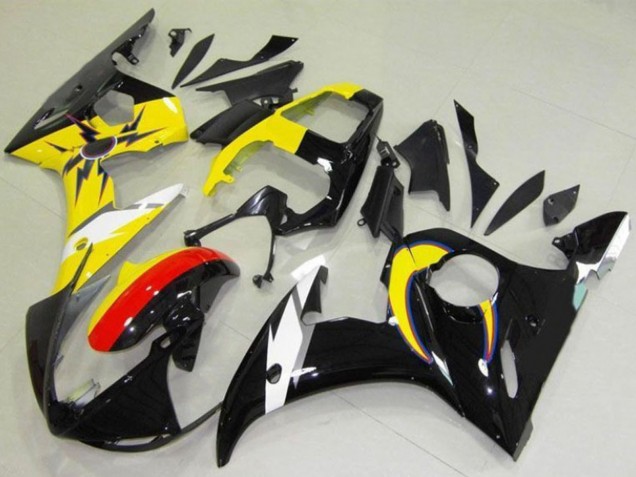 Compra Carenados Moto Yamaha YZF R6 2003-2004 - Amarillo Rojo Negro Brillante