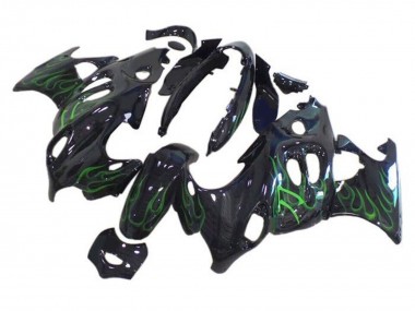 Compra Carenados Moto Suzuki GSX600F/GSX750F 2004-2006 - Negro Brillante Verde Llama