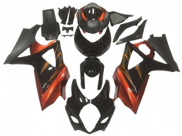 Compra Carenados Moto Suzuki GSXR 1000 2005-2006 - Negro Brillante Negro Mate Naranja