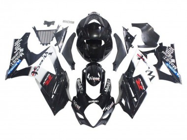 Compra Carenados Moto Suzuki GSXR 1000 2005-2006 - Negro Brillante Blanco West