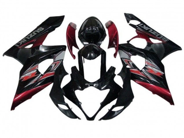 Compra Carenados Moto Suzuki GSXR 1000 2005-2006 - Negro Brillante Rojo Plata