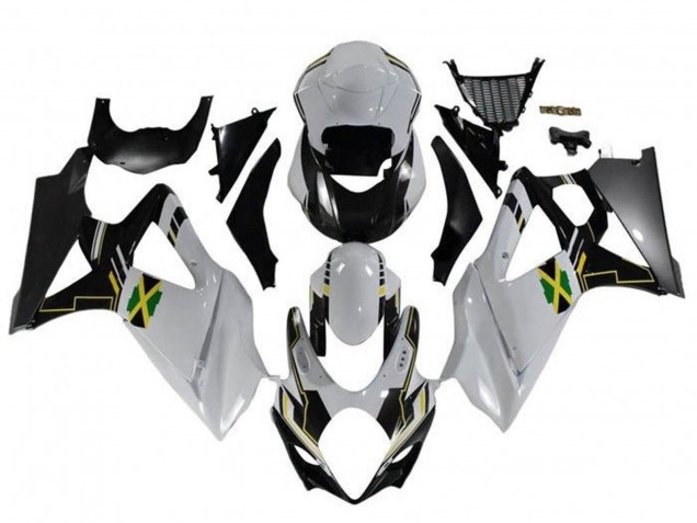 Compra Carenados Moto Suzuki GSXR 1000 2005-2006 - Blanco Negro Amarillo Jamaica
