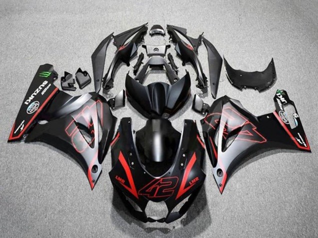 Compra Carenados Moto Suzuki GSXR1000 2017-2025 - Negro Mate Rojo 42