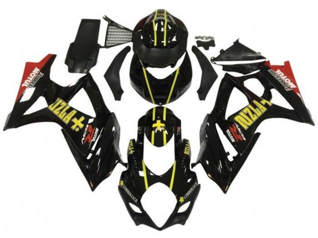 Compra Carenados Moto Suzuki GSXR 1000 2007-2008 - Negro Amarillo Rojo Rizla