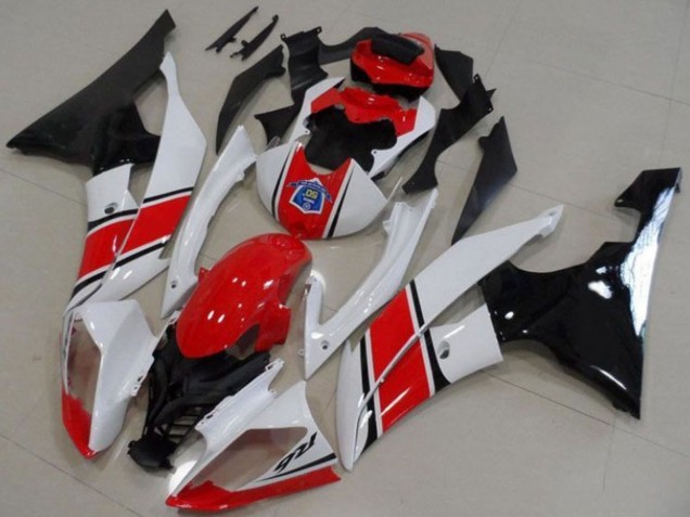 Compra Plásticos Moto ABS Yamaha YZF R6 2008-2016 - Blanco Rojo Negro Brillante