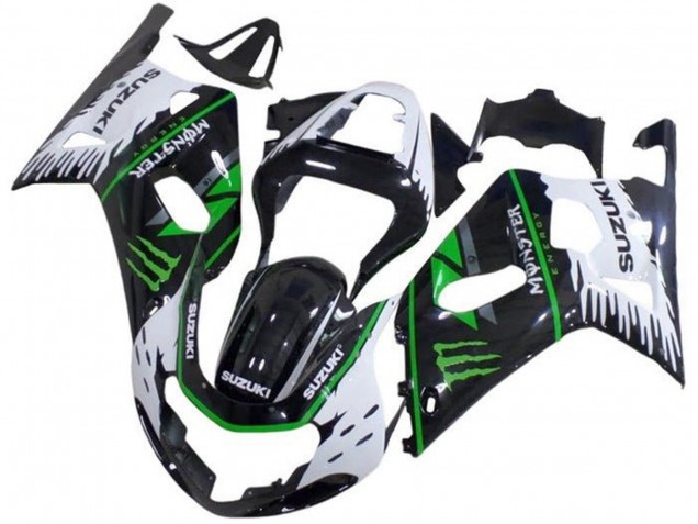 Compra Carenados Moto Suzuki GSXR 600 / GSXR 750 2001-2003 - Blanco Negro Verde Monstruo