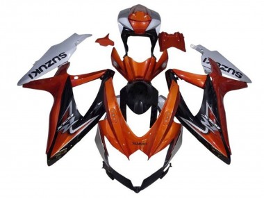 Compra Carenado Moto Suzuki GSXR 600 / GSXR 750 2008-2010 - Plata Naranja Negro Brillante