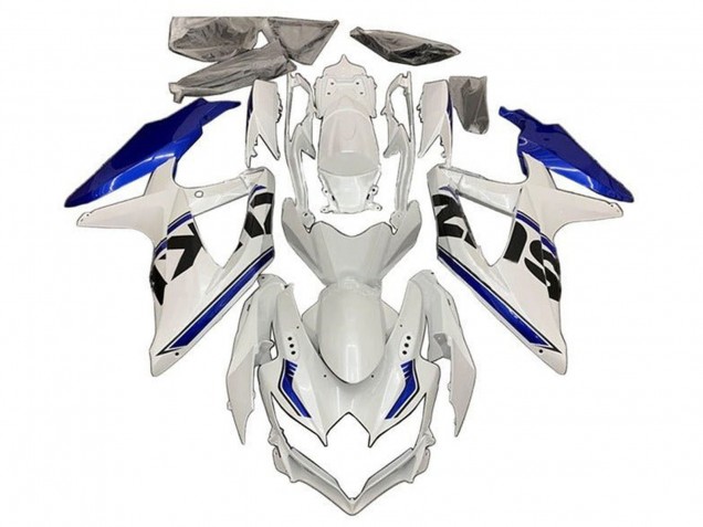 Compra Carenados Moto Suzuki GSXR 600 / GSXR 750 2008-2010 - Blanco Azul Negro Raya