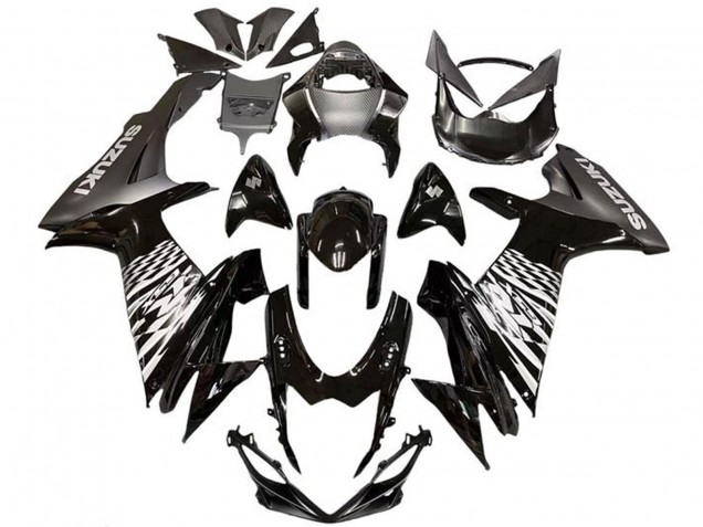 Compra Carenados Moto Suzuki GSXR 600 / GSXR 750 2011-2024 - Negro Brillante Plata