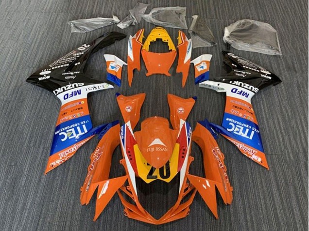 Compra Carenados Moto Suzuki GSXR 600 / GSXR 750 2011-2024 - Naranja Azul Blanco Negro Amarillo 20