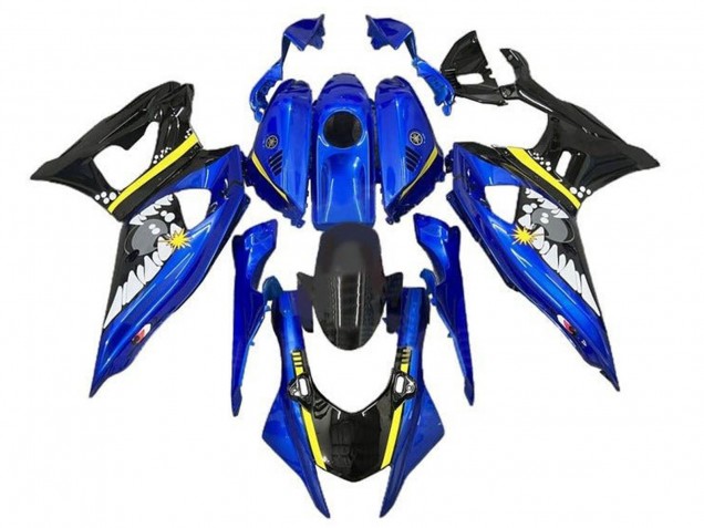 Compra Carenados Moto Yamaha YZF R7 2021-2024 - Azul Negro Amarillo Tiburón