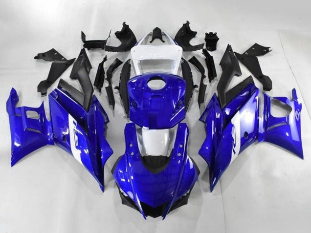 Compra Carenados Moto Yamaha YZF R3/R25 2019-2021 - Blanco Azul Negro Mate