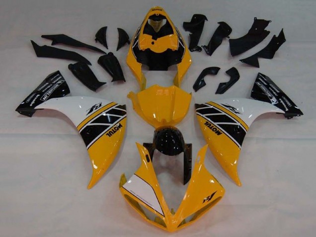Compra Carenado Moto Yamaha YZF 1000 R1 2009-2011 - Amarillo Blanco Negro Raya