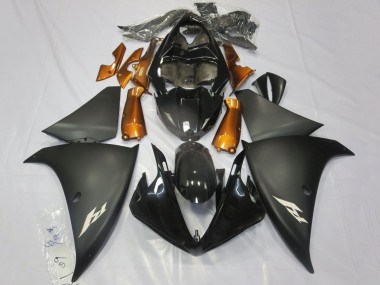 Compra Carenados Moto Yamaha YZF 1000 R1 2012-2014 - Negro Brillante Negro Mate Naranja