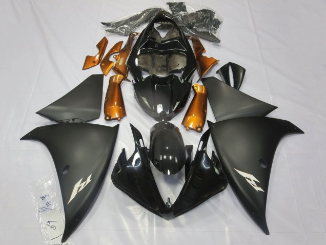 Compra Carenados Moto Yamaha YZF 1000 R1 2012-2014 - Negro Brillante Negro Mate Naranja