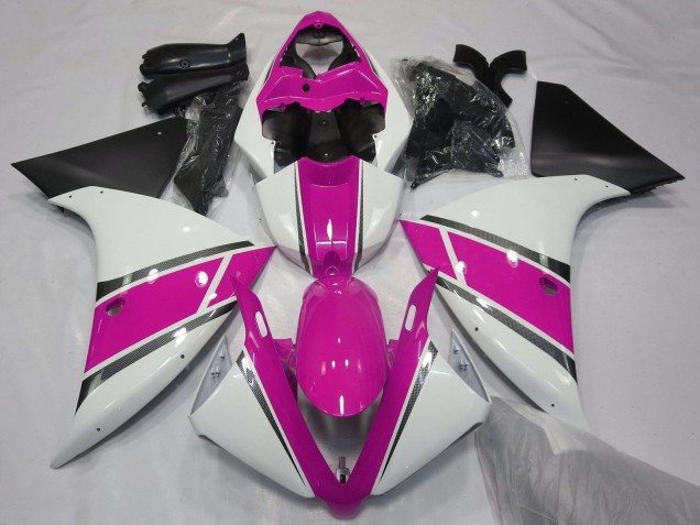 Compra Carenados Moto Yamaha YZF 1000 R1 2012-2014 - Blanco Rosa Negro Mate