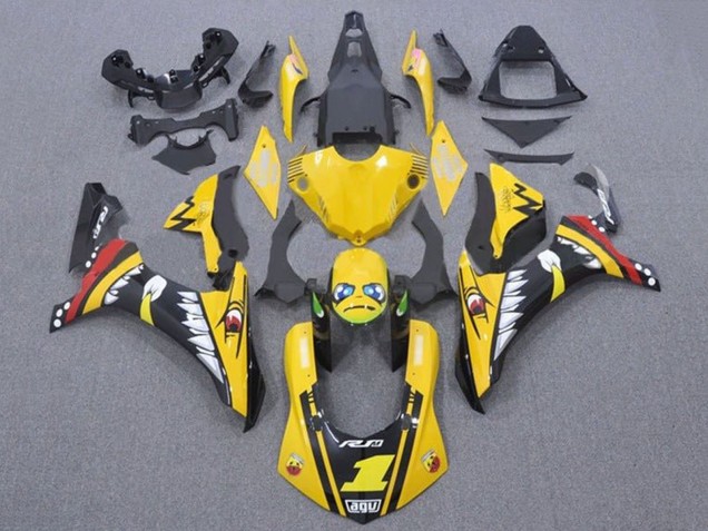 Compra Carenados Moto Yamaha YZF 1000 R1 2015-2019 - Amarillo Rojo Tiburón