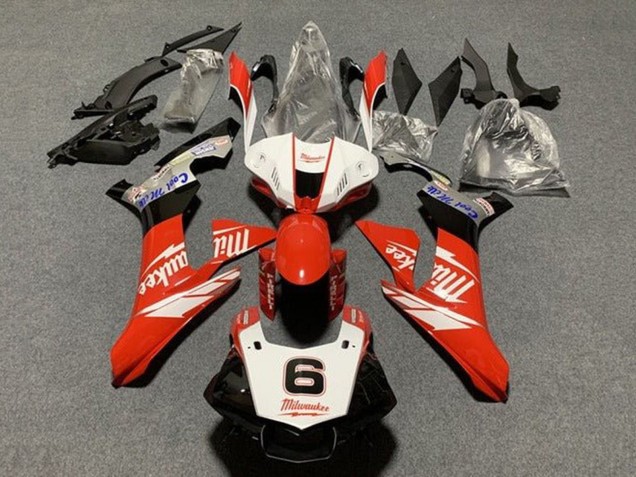 Compra Carenados Moto Yamaha YZF 1000 R1 2015-2019 - Blanco Rojo Negro Milwaukee