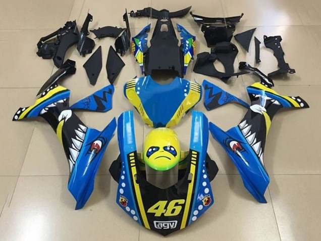 Compra Carenados Moto Yamaha YZF 1000 R1 2015-2019 - Azul Amarillo Negro Tiburón 46