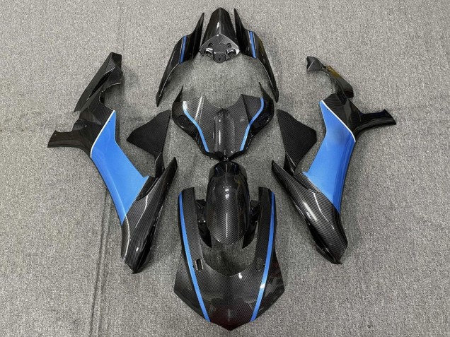Compra Carenados Moto Yamaha YZF 1000 R1 2015-2019 - Falso FibraCarbono Azul Claro