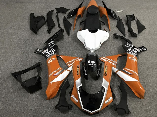 Compra Carenados Moto Yamaha YZF 1000 R1 2015-2019 - Naranja Blanco Negro Brillante