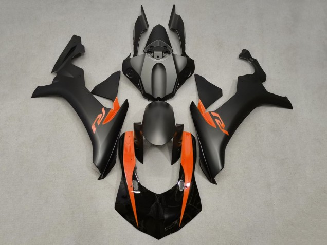 Compra Carenados Moto Yamaha YZF 1000 R1 2015-2019 - Negro Mate Negro Brillante Naranja