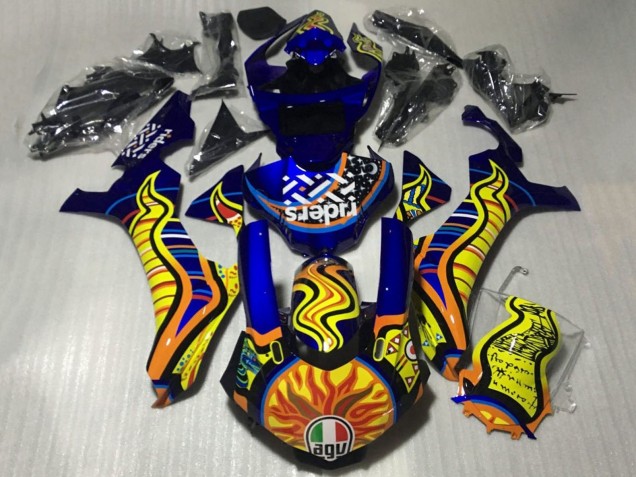 Compra Carenados Moto Yamaha YZF 1000 R1 2015-2019 - Azul Amarillo Naranja Tribal Sun