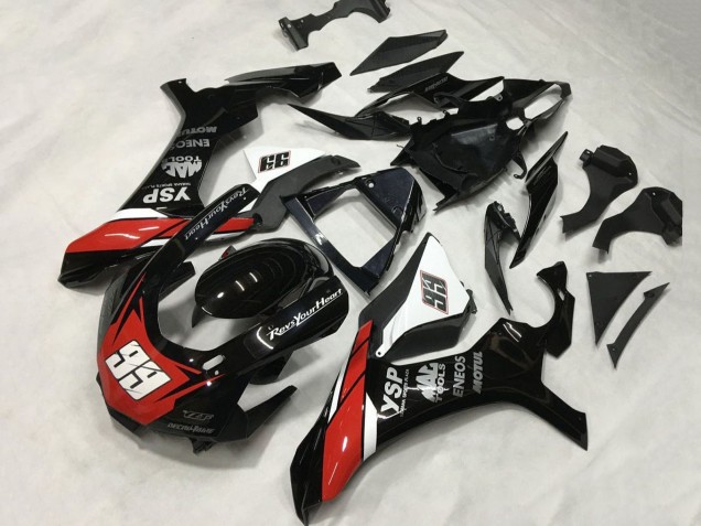 Compra Carenados Moto Yamaha YZF 1000 R1 2015-2019 - Negro Brillante Blanco Rojo ENEOS Motul YSP 99