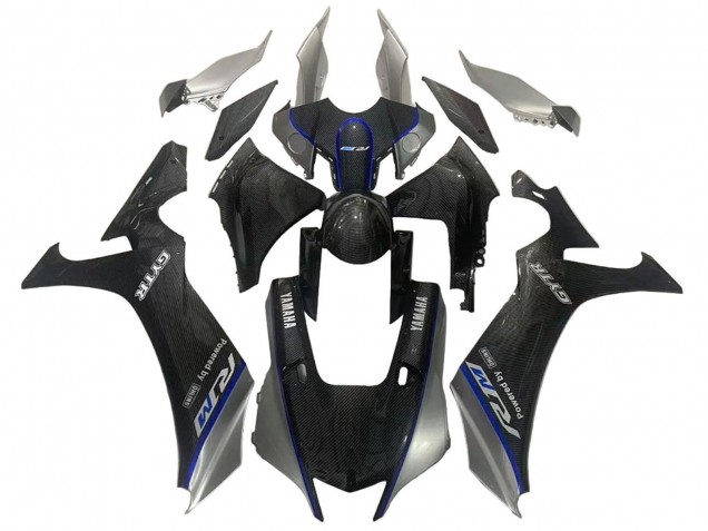 Compra Carenados Moto Yamaha YZF 1000 R1 2020-2025 - Falso FibraCarbono Plata Azul