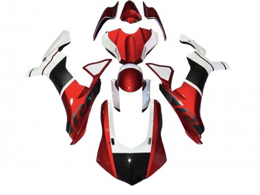 Compra Carenados Moto Yamaha YZF 1000 R1 2020-2025 - Blanco Rojo Falso FibraCarbono