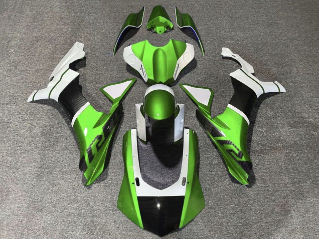 Compra Carenados Moto Yamaha YZF 1000 R1 2020-2025 - Blanco Verde Falso FibraCarbono