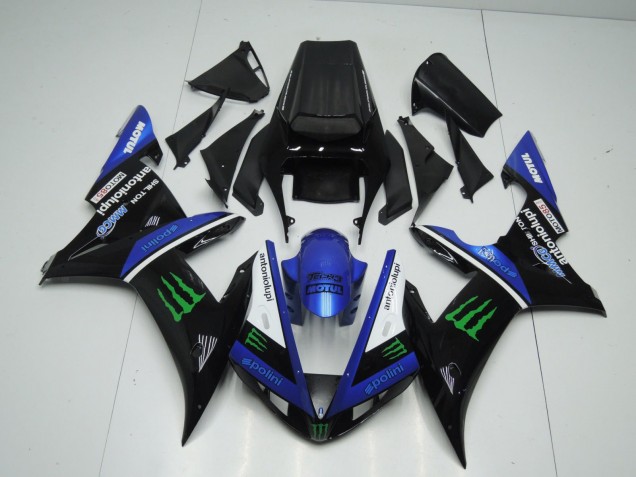 Compra Carenados Moto Yamaha YZF 1000 R1 2002-2003 - Azul Blanco Negro Verde Motul Verde Monstruo