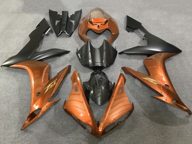 Compra Carenados Moto Yamaha YZF 1000 R1 2004-2006 - Naranja Falso FibraCarbono Negro Mate