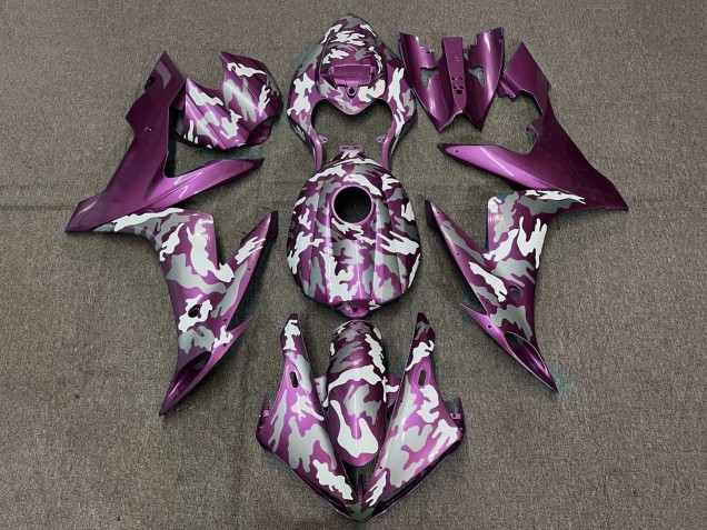 Compra Carenados Moto Yamaha YZF 1000 R1 2004-2006 - Púrpura Claro Blanco Gris Camouflage