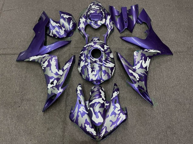 Compra Carenados Moto Yamaha YZF 1000 R1 2004-2006 - Púrpura Blanco Gris Camouflage