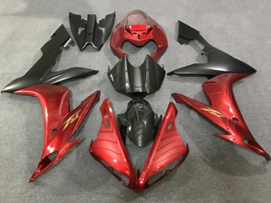 Compra Carenados Moto Yamaha YZF 1000 R1 2004-2006 - Rojo Falso FibraCarbono Negro Mate