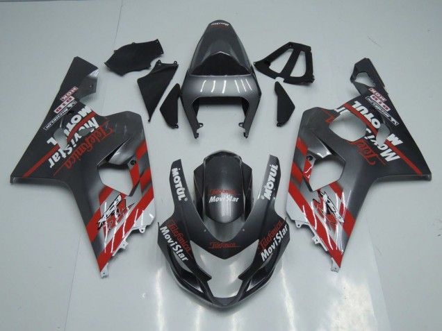 Compra Carenados Moto Suzuki GSXR 600 / GSXR 750 2004-2005 - Gris Oscuro Rojo